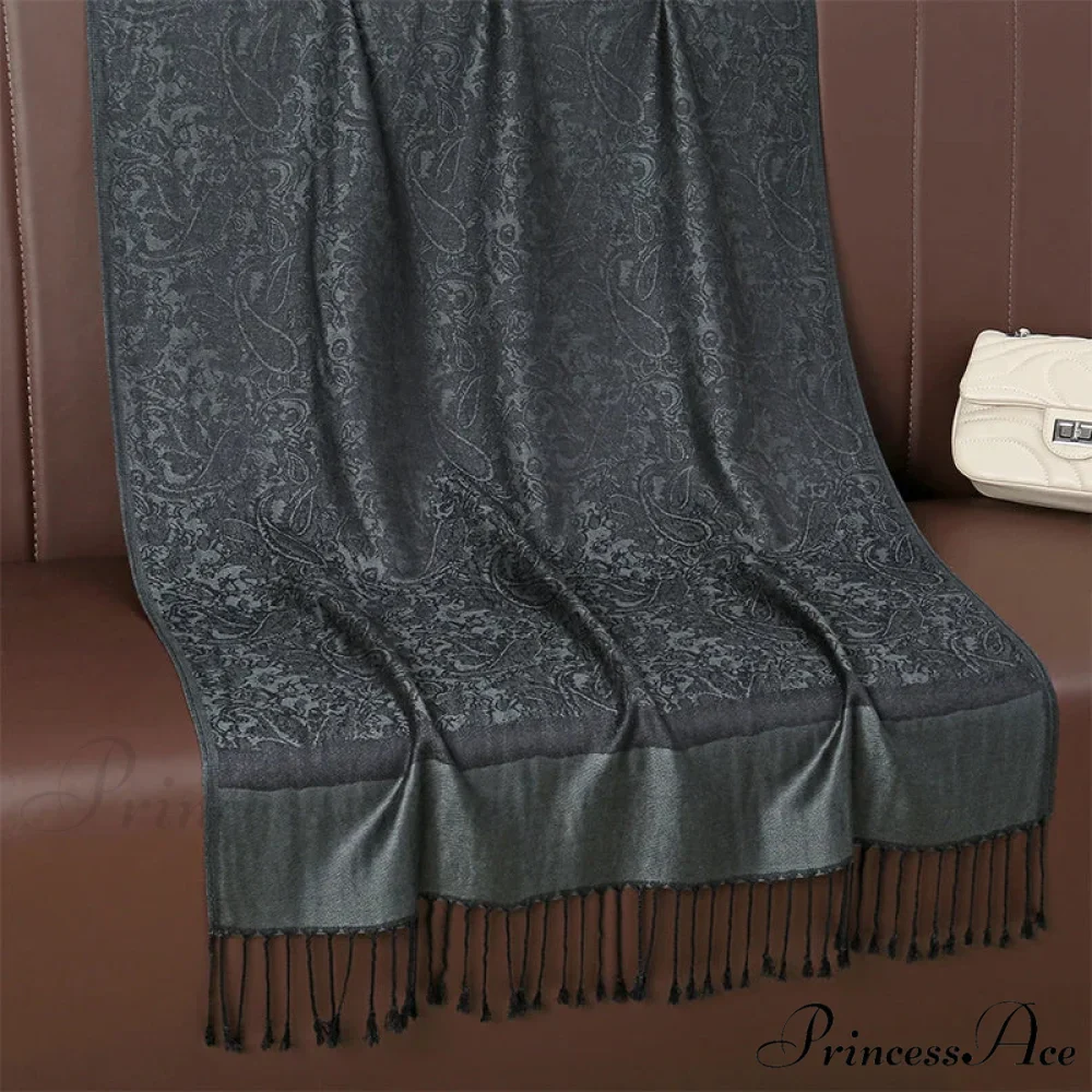 Fringe Cover Design Cashmere Wrap - Image 15