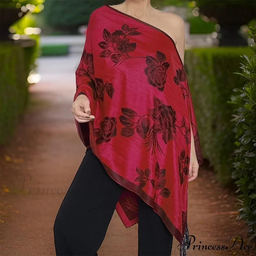 Fringe Cover Design Cashmere Wrap - Image 4