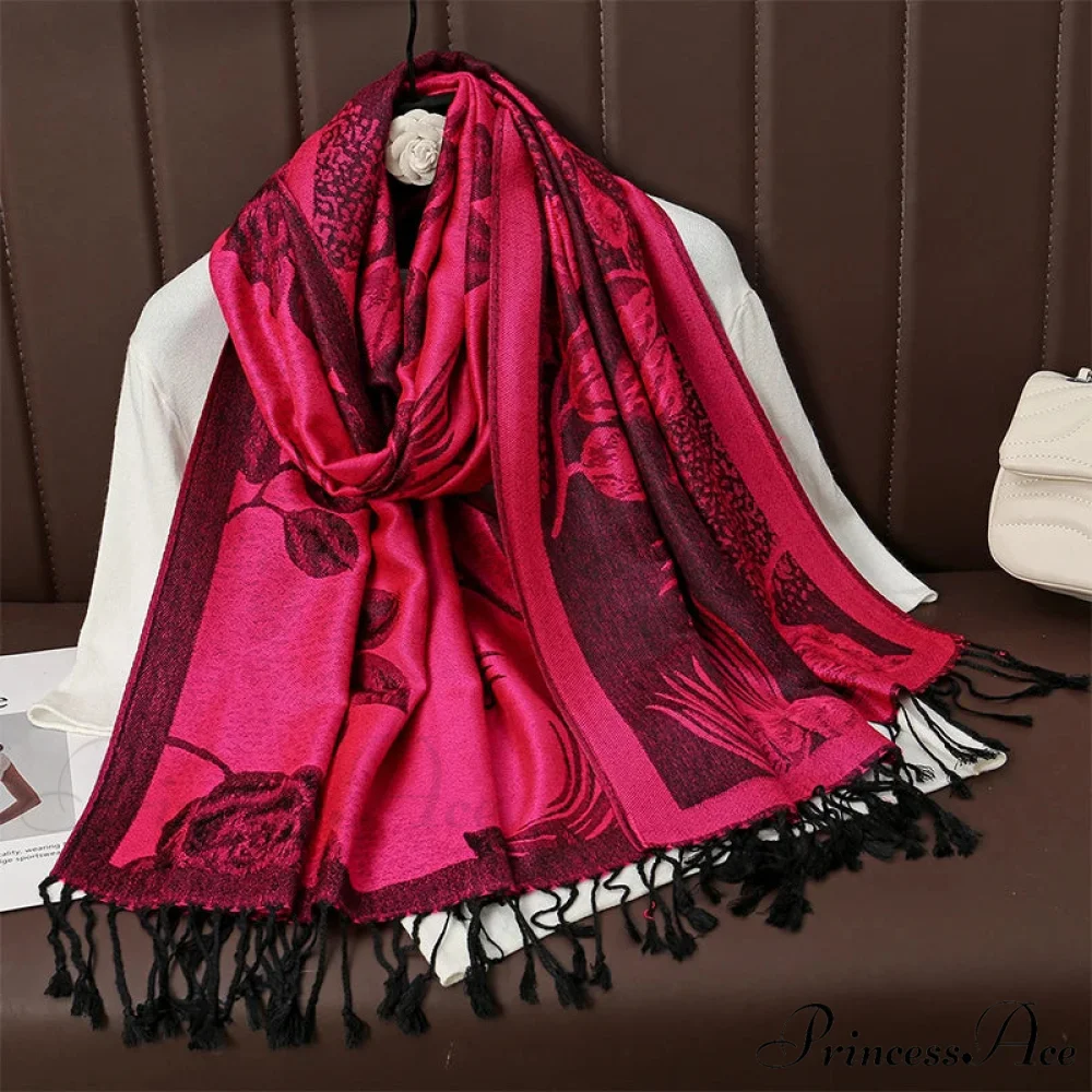 Fringe Cover Design Cashmere Wrap - Image 6