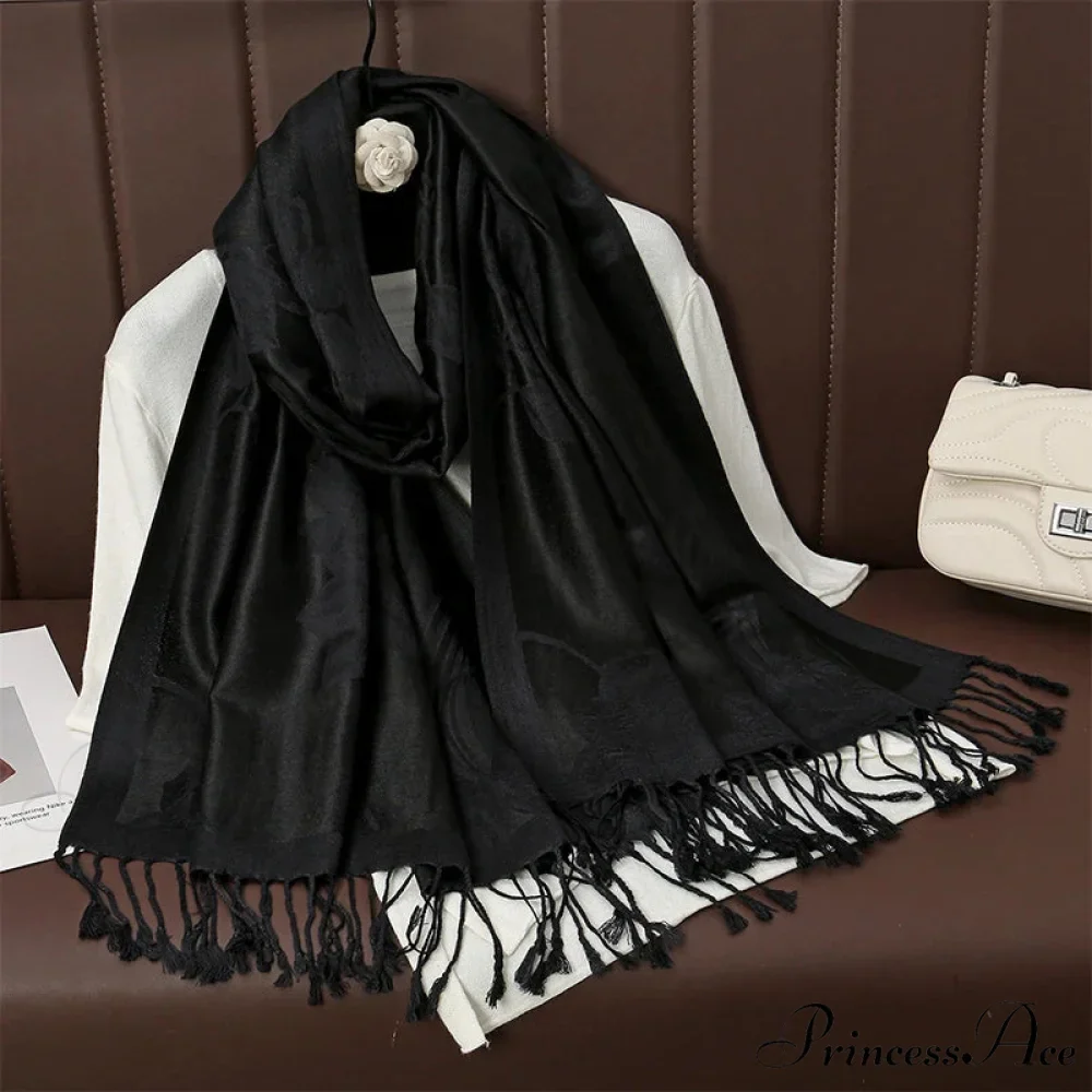 Fringe Cover Design Cashmere Wrap - Image 7