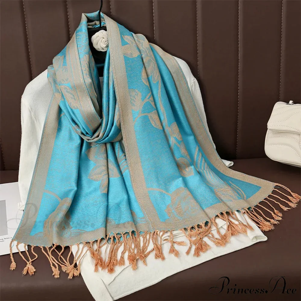 Fringe Cover Design Cashmere Wrap - Image 8