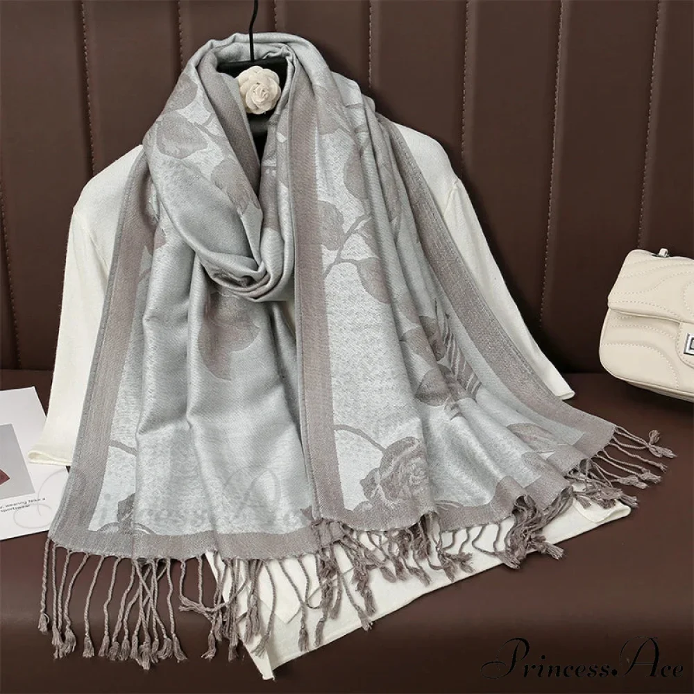 Fringe Cover Design Cashmere Wrap - Image 9