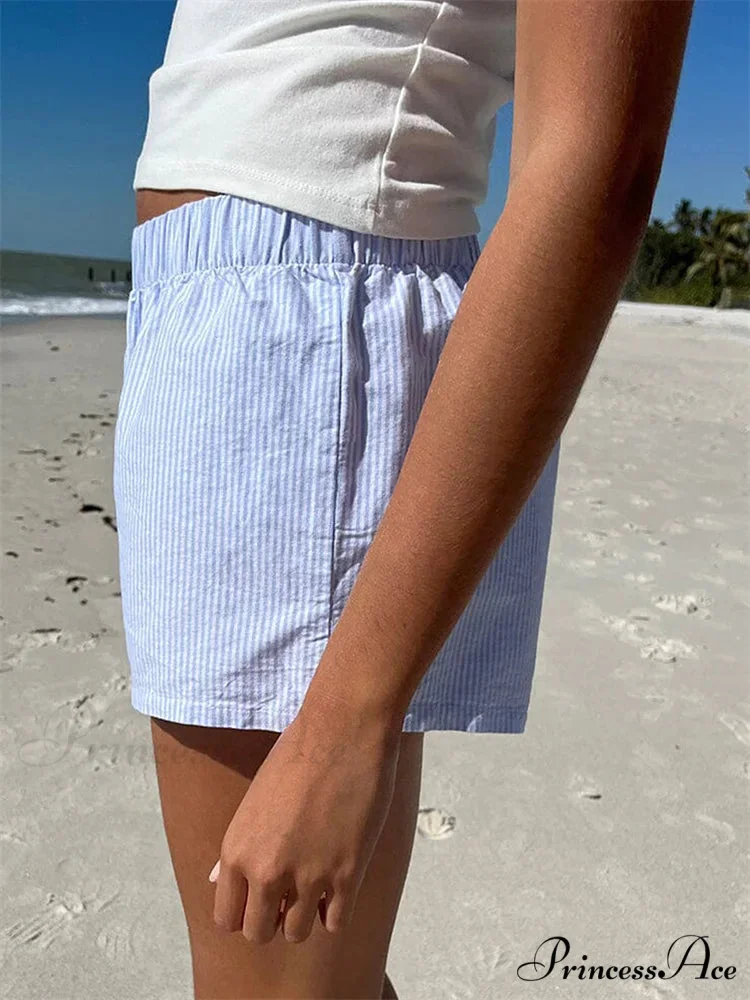Front Button Checkered Lounge Short - Image 2