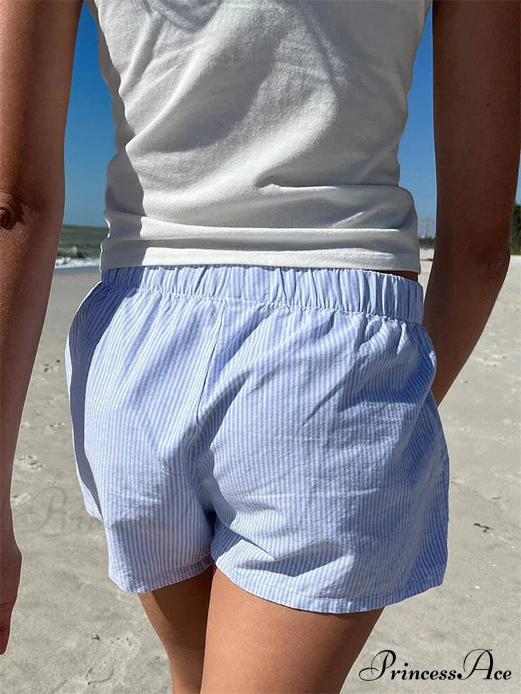 Front Button Checkered Lounge Short - Image 3