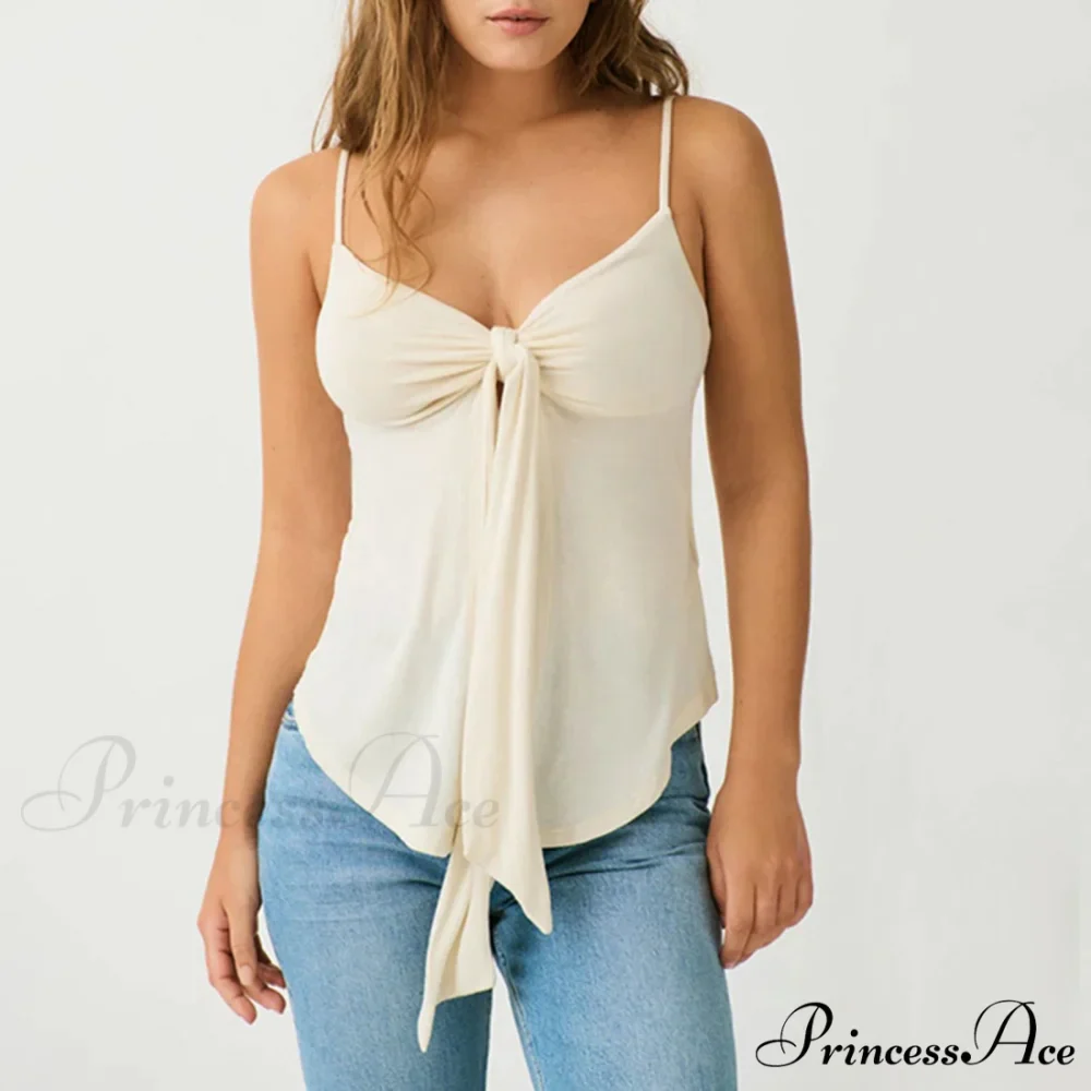 Front Division Bind Knot Crop Top - Image 4