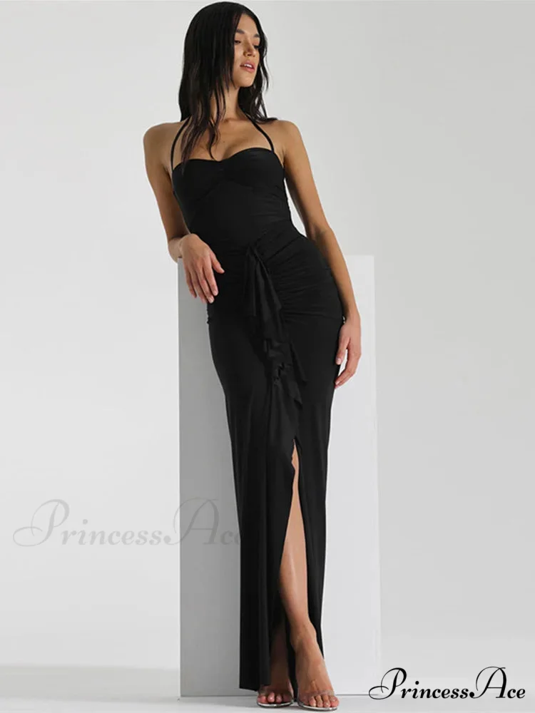 Gathered Bandeau Long Holiday Gown - Image 3