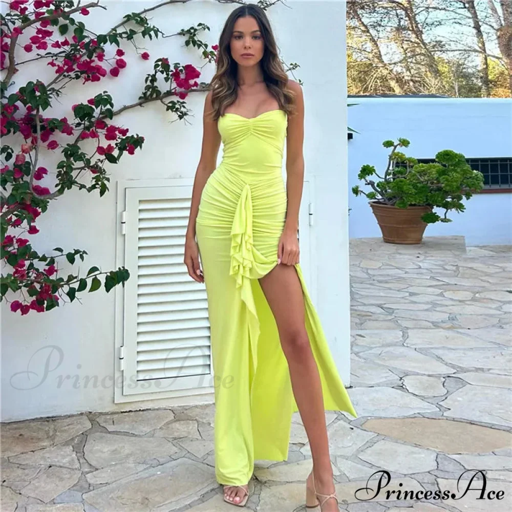 Gathered Bandeau Long Holiday Gown - Image 5