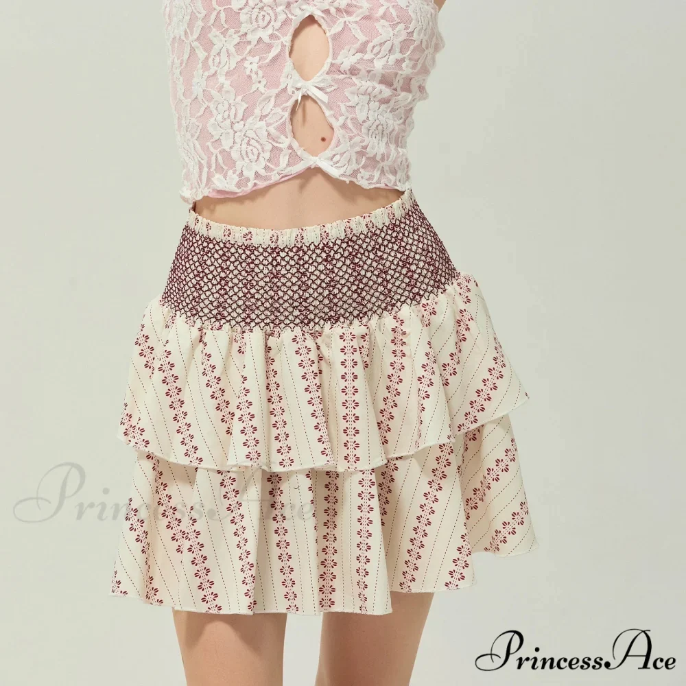 Gathered Blossom Tiered Frill Skirt - Image 4