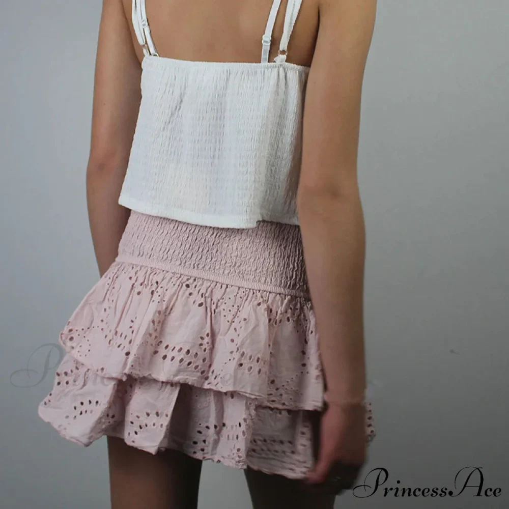 Gathered Bohemian Seaside Frill Skirt - Image 5