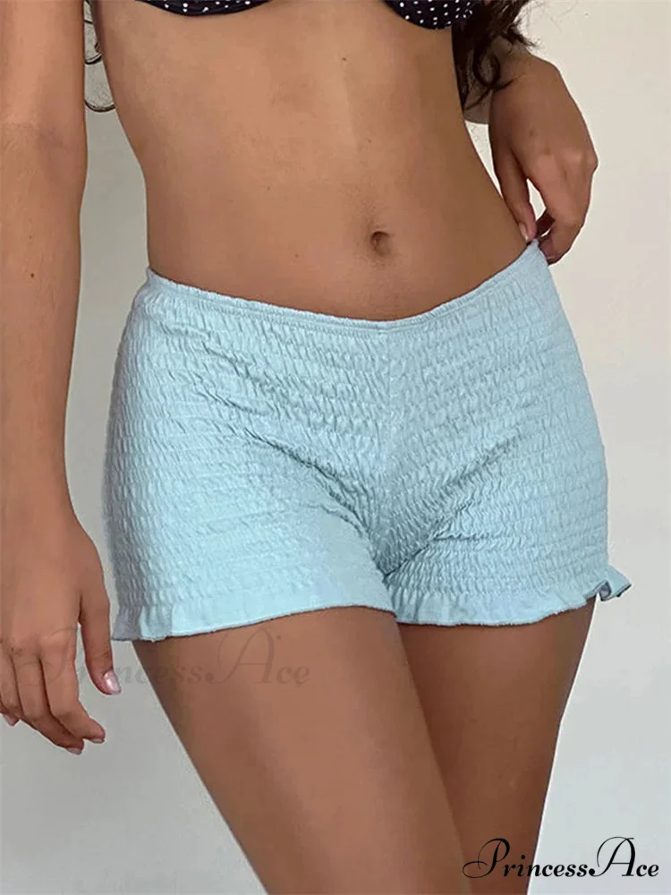 Gathered Frilled Stretchy Waist Short - Image 5