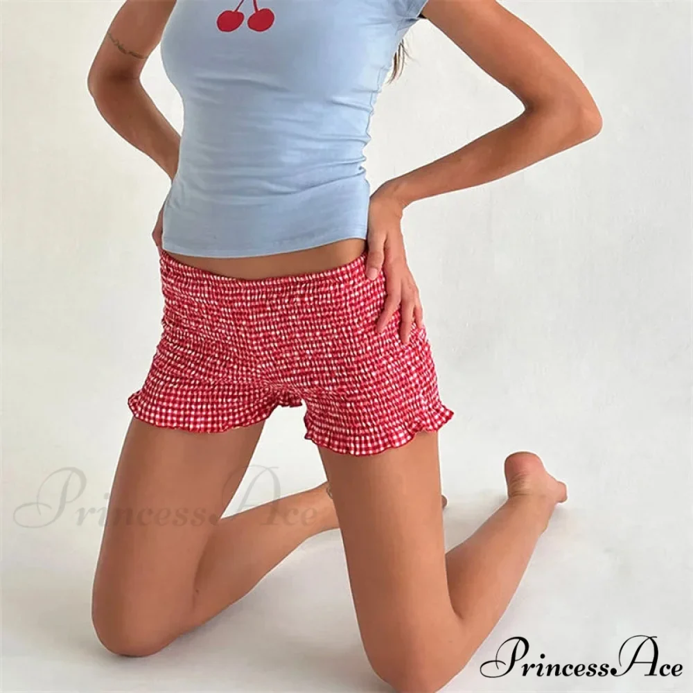 Gathered Frilled Stretchy Waist Short - Image 2