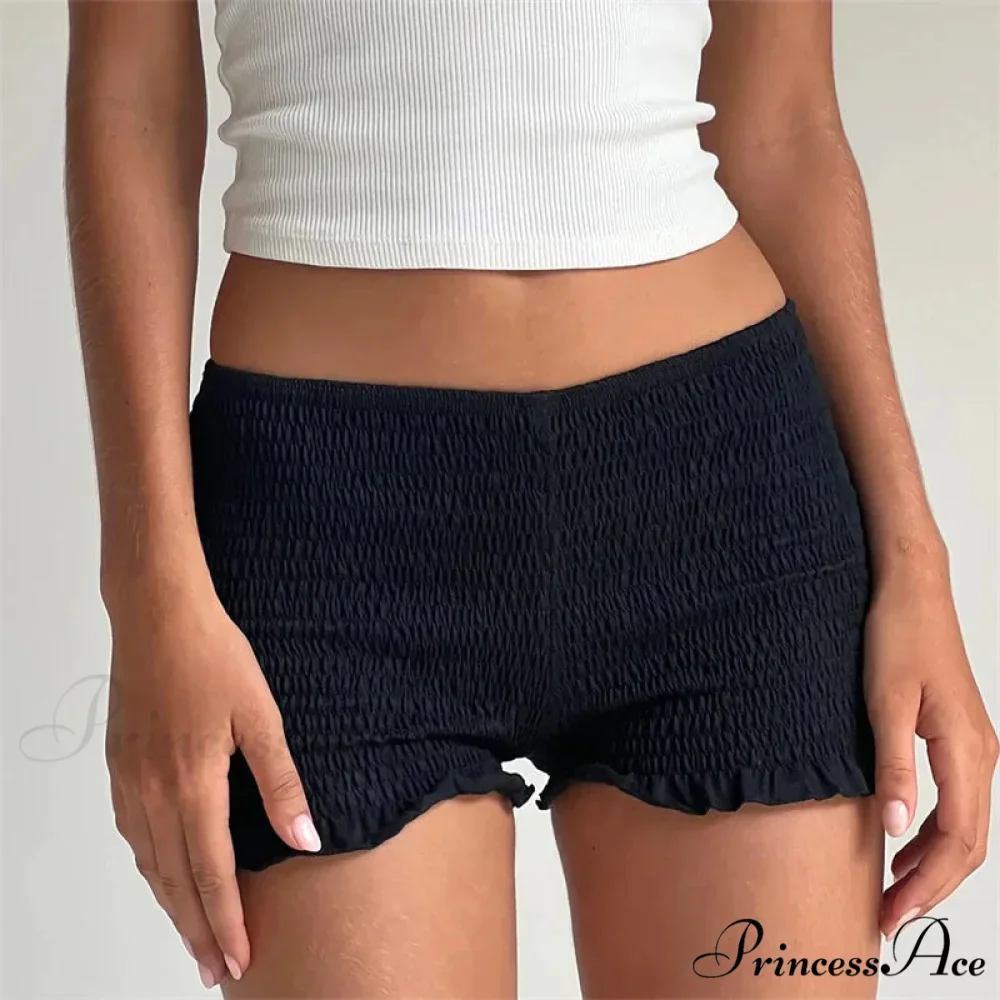 Gathered Frilled Stretchy Waist Short - Image 5