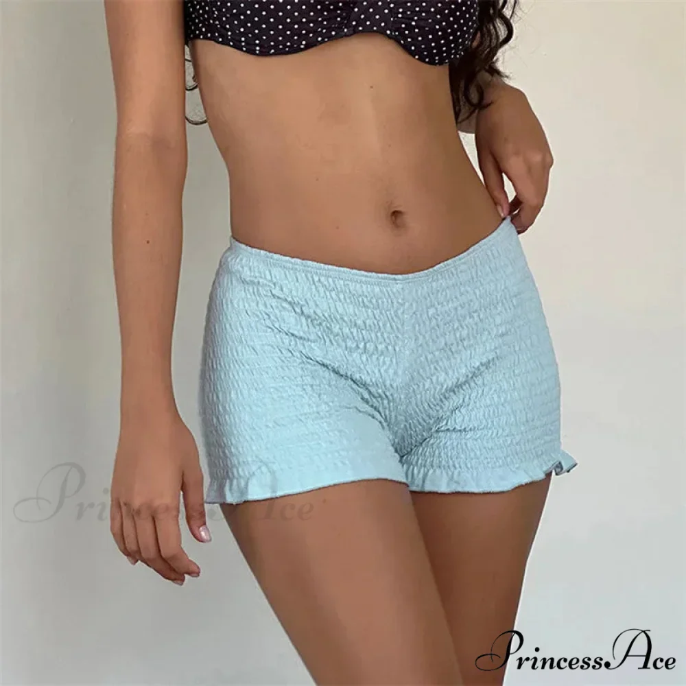 Gathered Frilled Stretchy Waist Short - Image 6