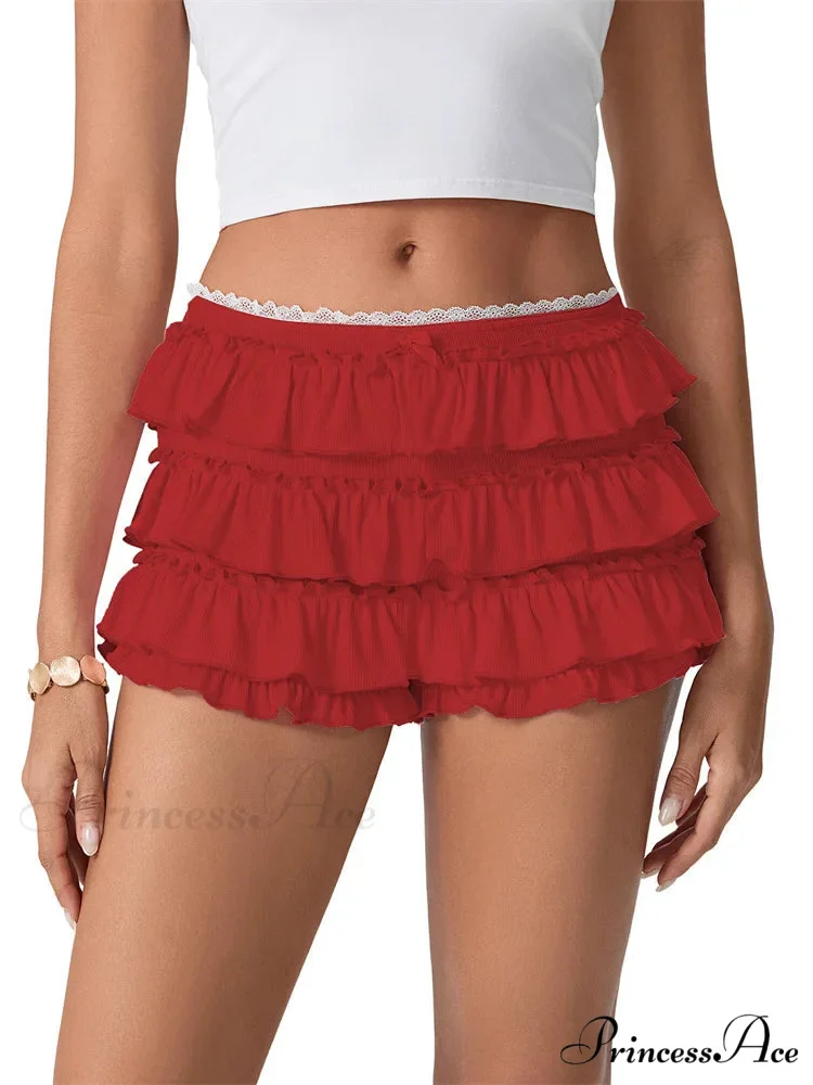 Gathered Lace Layered Frilled Brief - Image 2