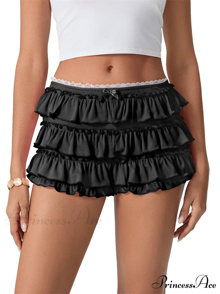 Gathered Lace Layered Frilled Brief - Image 3