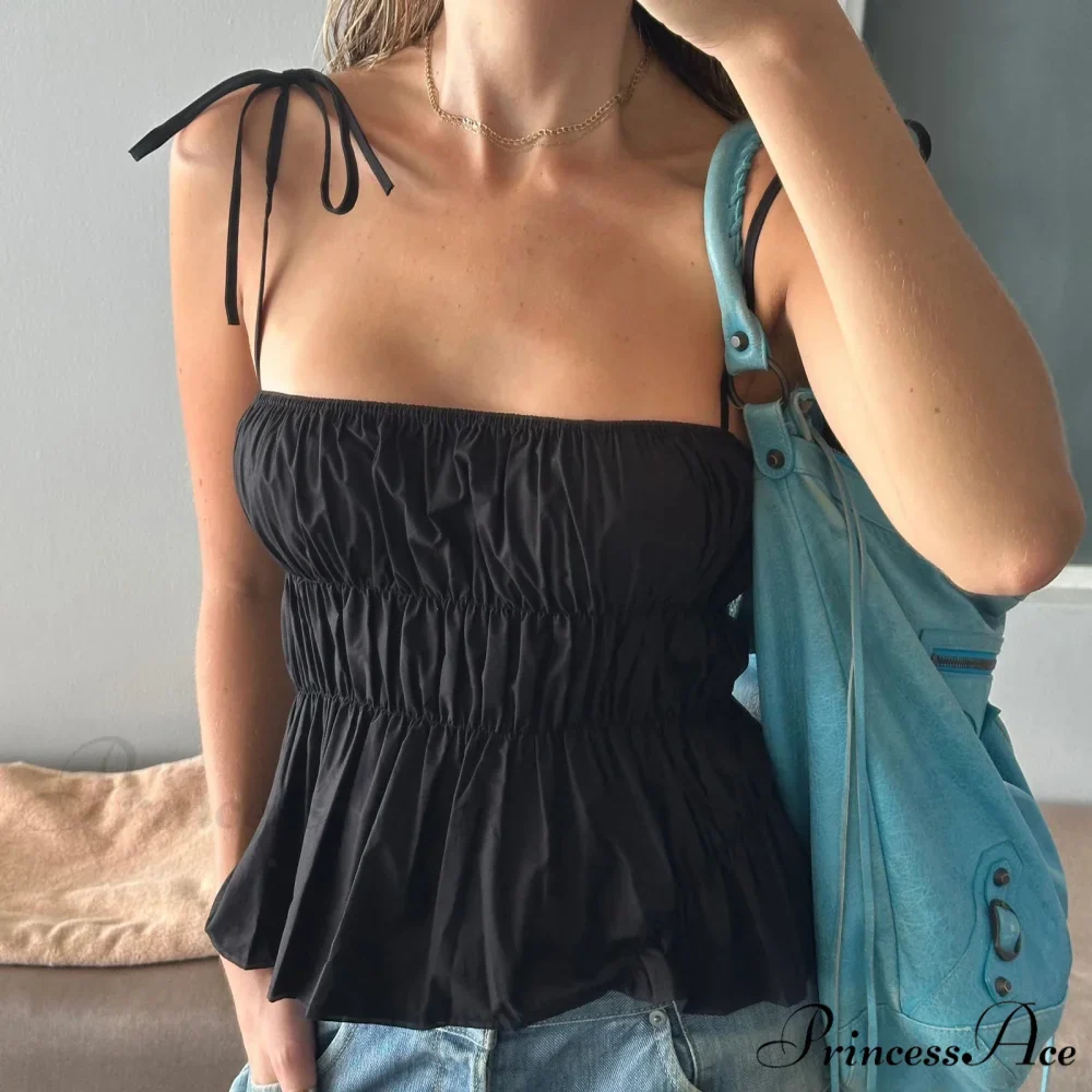 Gathered Open Rear Slim Crop Top - Image 3