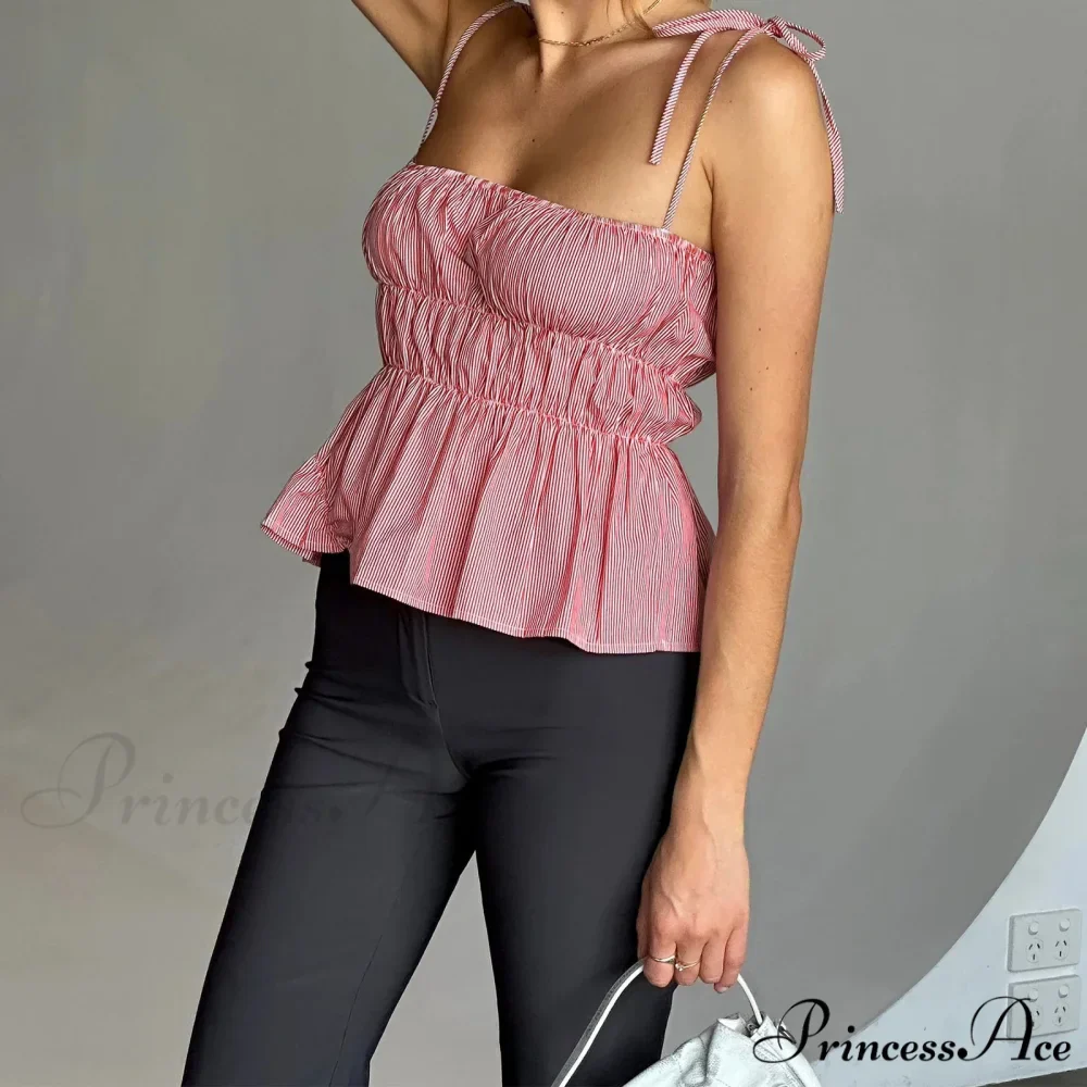 Gathered Open Rear Slim Crop Top - Image 5
