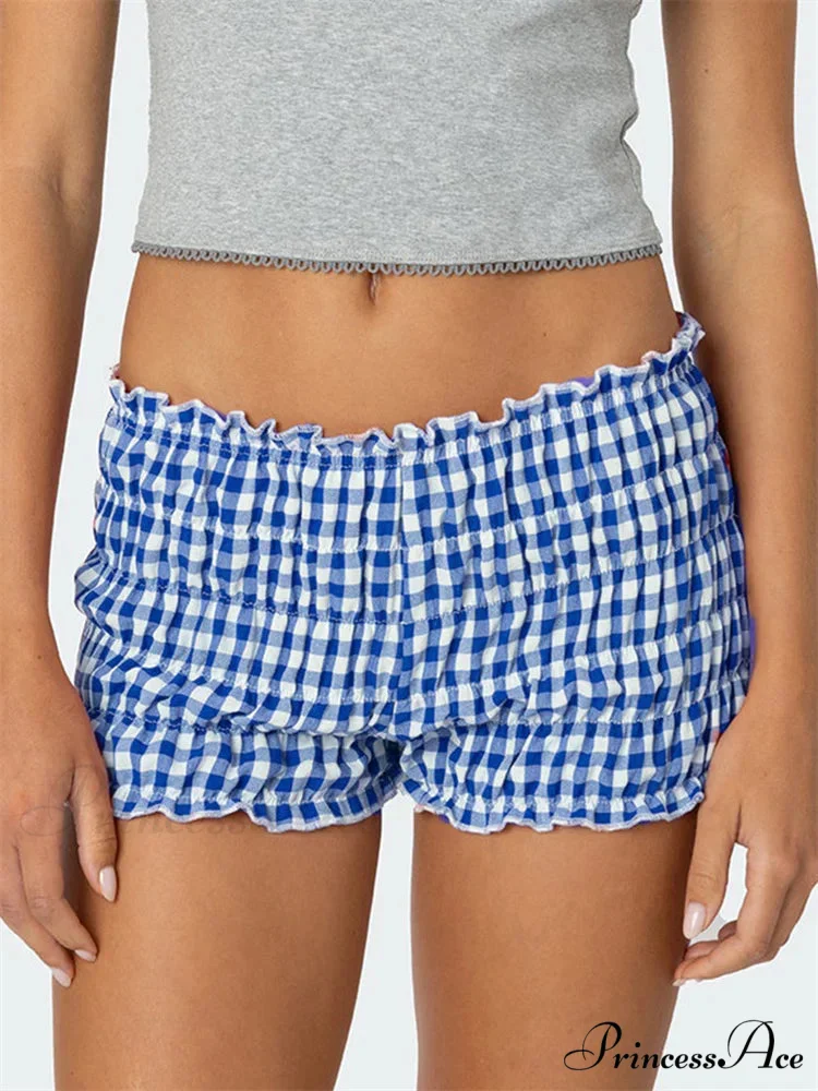 Gathered Tartan Tailored Short - Image 3
