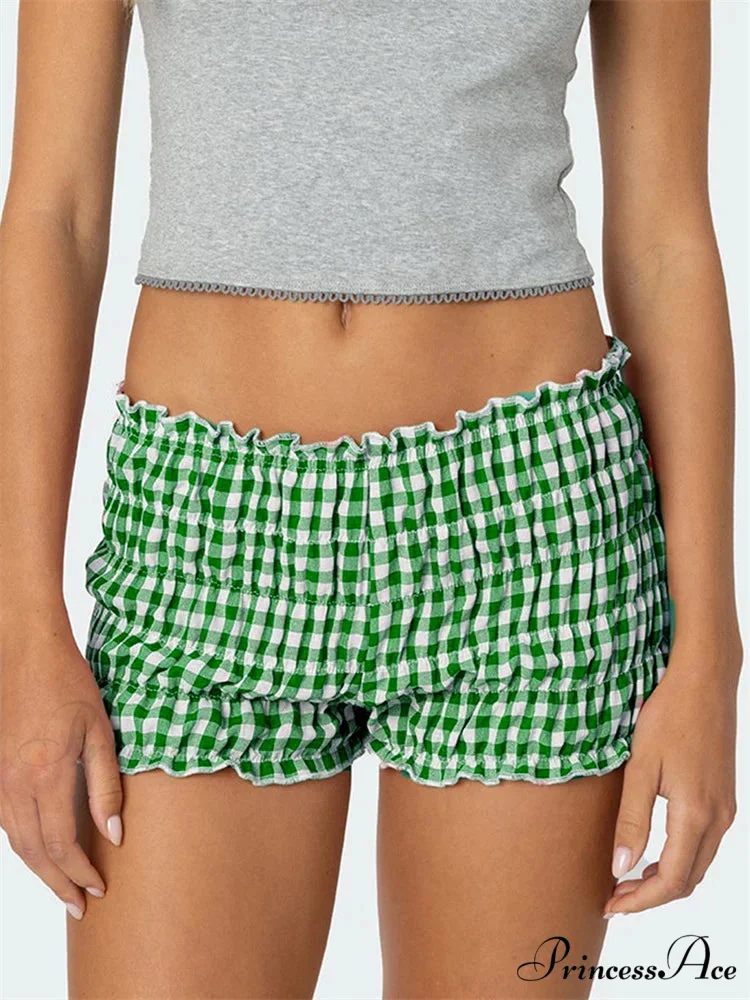 Gathered Tartan Tailored Short - Image 6