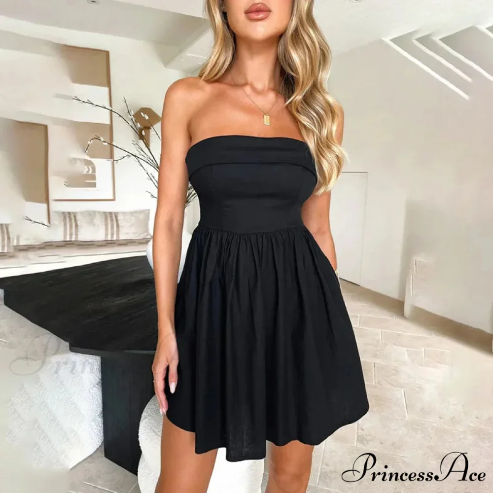 Gathered Waist Enveloping A-line Holiday Dress - Image 4