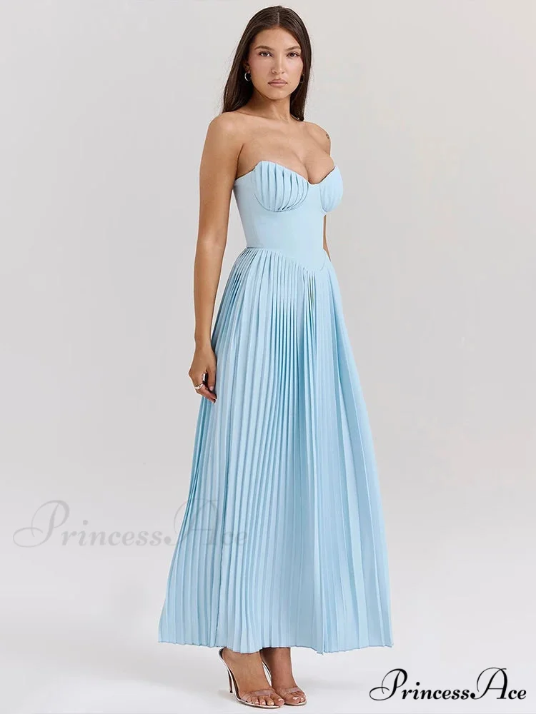 Gathered Waist Wrap A-line Maxi Holiday Dress - Image 3