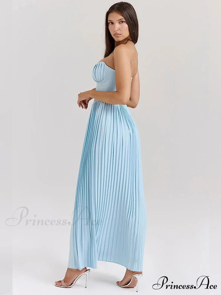 Gathered Waist Wrap A-line Maxi Holiday Dress - Image 4