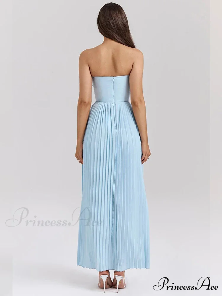 Gathered Waist Wrap A-line Maxi Holiday Dress - Image 5