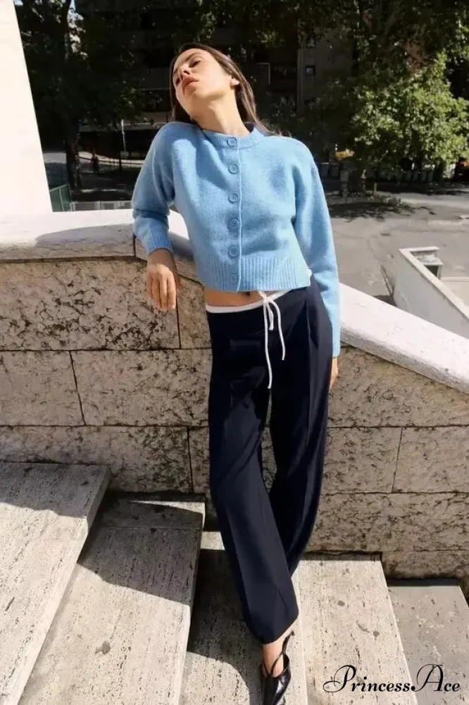 Gentle Basic Circular Neck Lengthy Sleeve Cardigan - Image 3