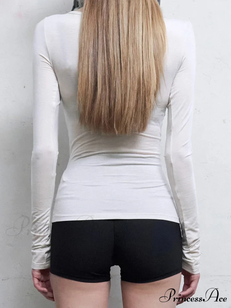 Gloomy Informal Patterned Gothic Sleek O-Neck Knit Top - Image 3