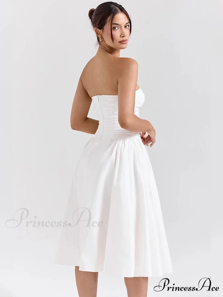 Graceful Midi Waist Wrap A-line Holiday Dress - Image 4