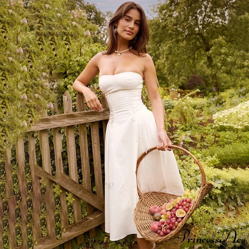 Graceful Midi Waist Wrap A-line Holiday Dress - Image 5