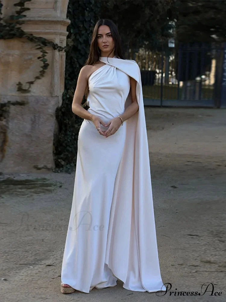 Graceful Silk Halter Holiday Gown - Image 2
