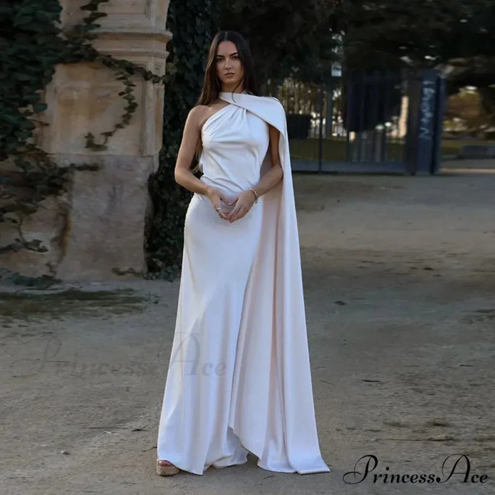 Graceful Silk Halter Holiday Gown - Image 7