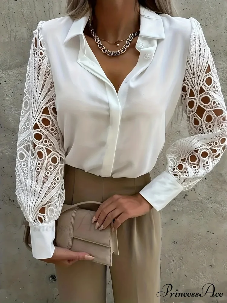 Graceful Strong Chiffon V Neck Blouse - Image 6