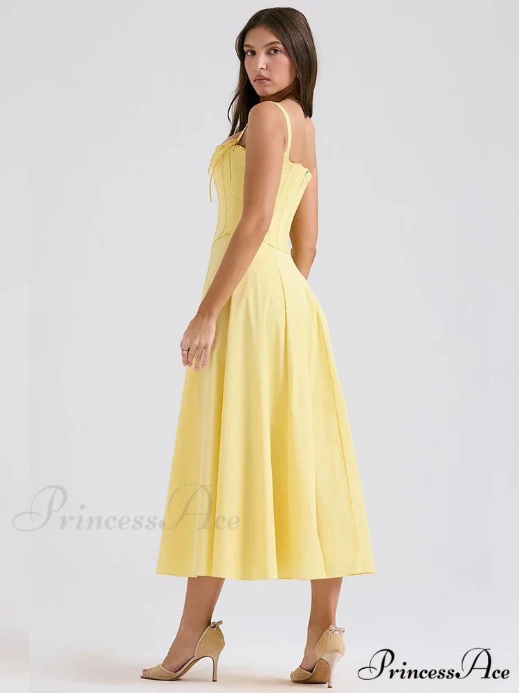 Graceful Waist Encircle A-line Holiday Dress - Image 10