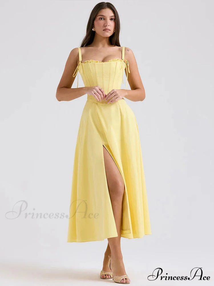 Graceful Waist Encircle A-line Holiday Dress - Image 9