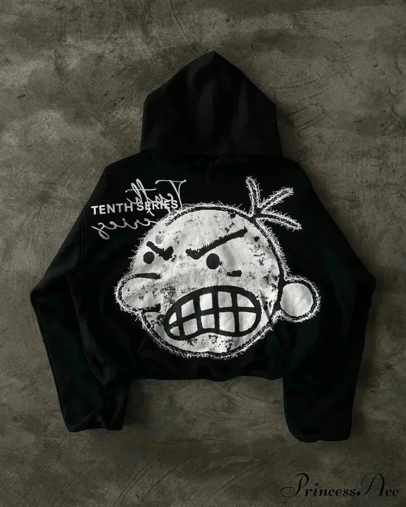 Graphic Dark Hoodie - Image 2