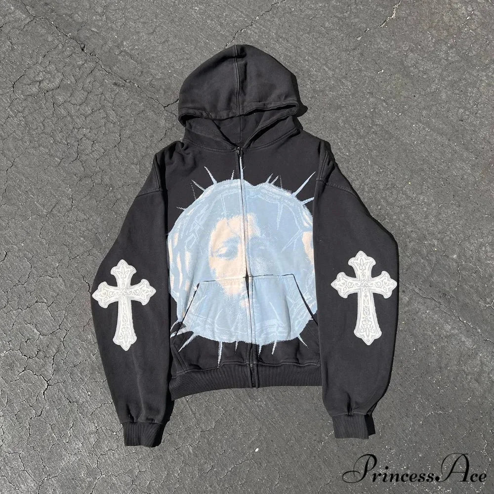 Graphic Dark Hoodie - Image 5