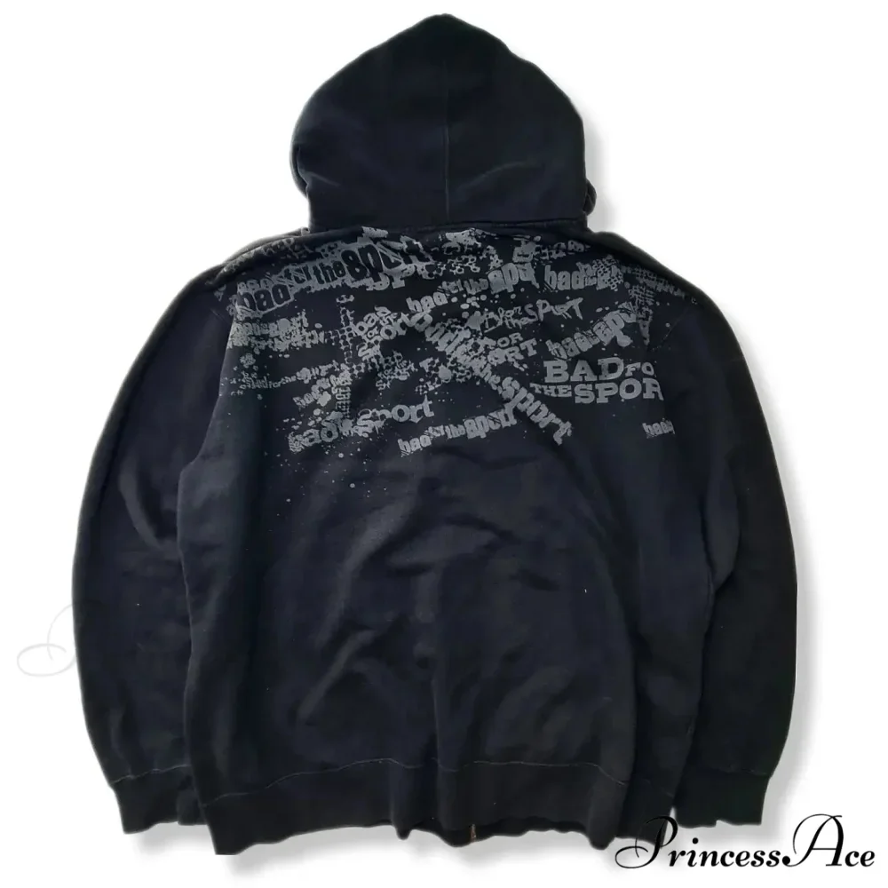 Graphic Zipper Hoodie - Image 3