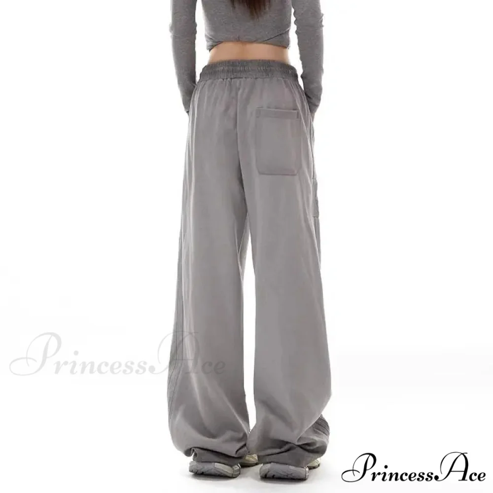 Gray Striped Movement Informal Trousers - Image 2