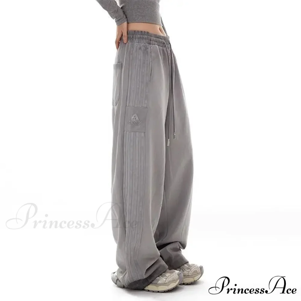 Gray Striped Movement Informal Trousers - Image 3