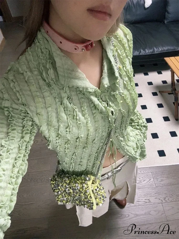 Green Classic Long Sleeve Top - Image 4