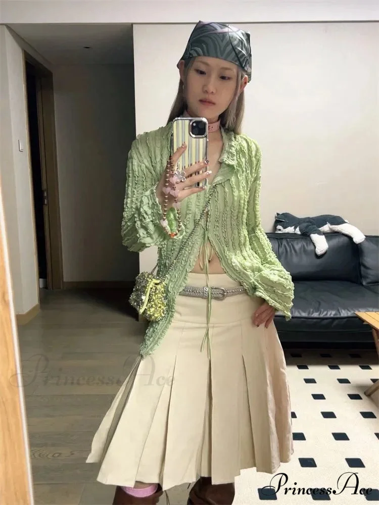 Green Classic Long Sleeve Top - Image 6