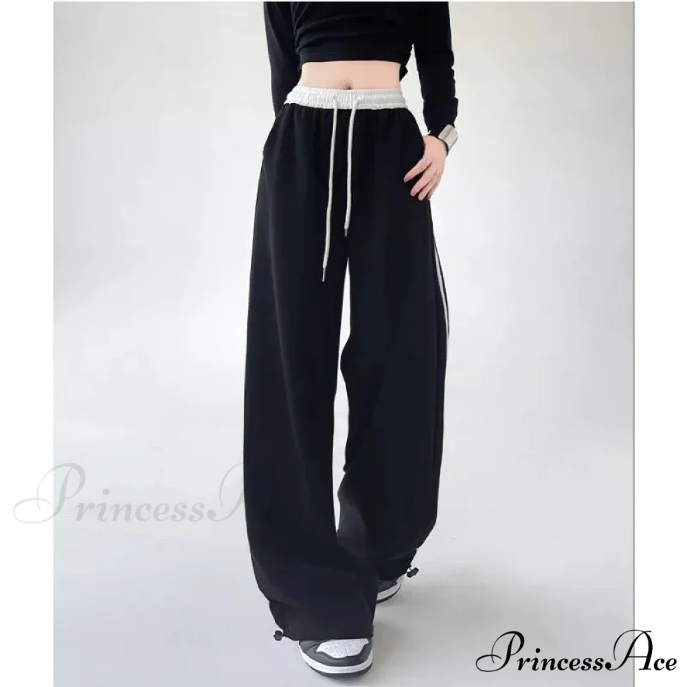 Grey Banded Informal Sweatpants Trousers - Image 4