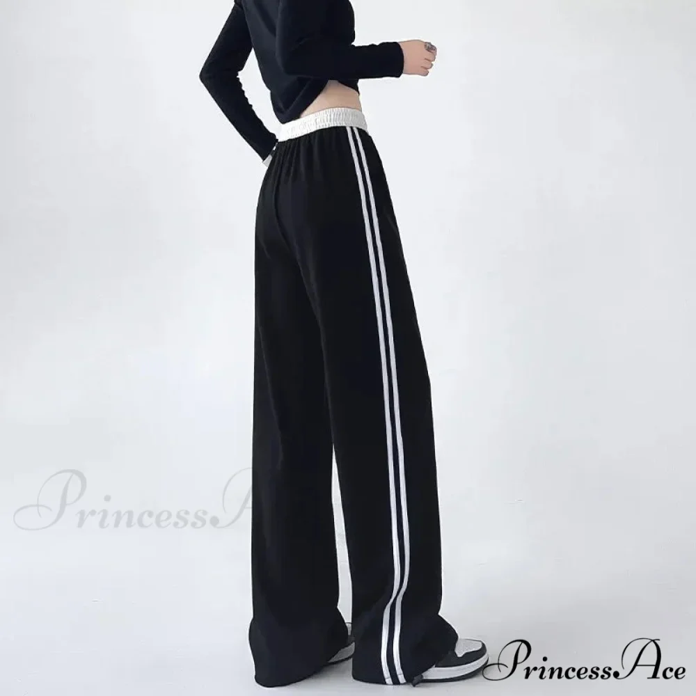 Grey Banded Informal Sweatpants Trousers - Image 5
