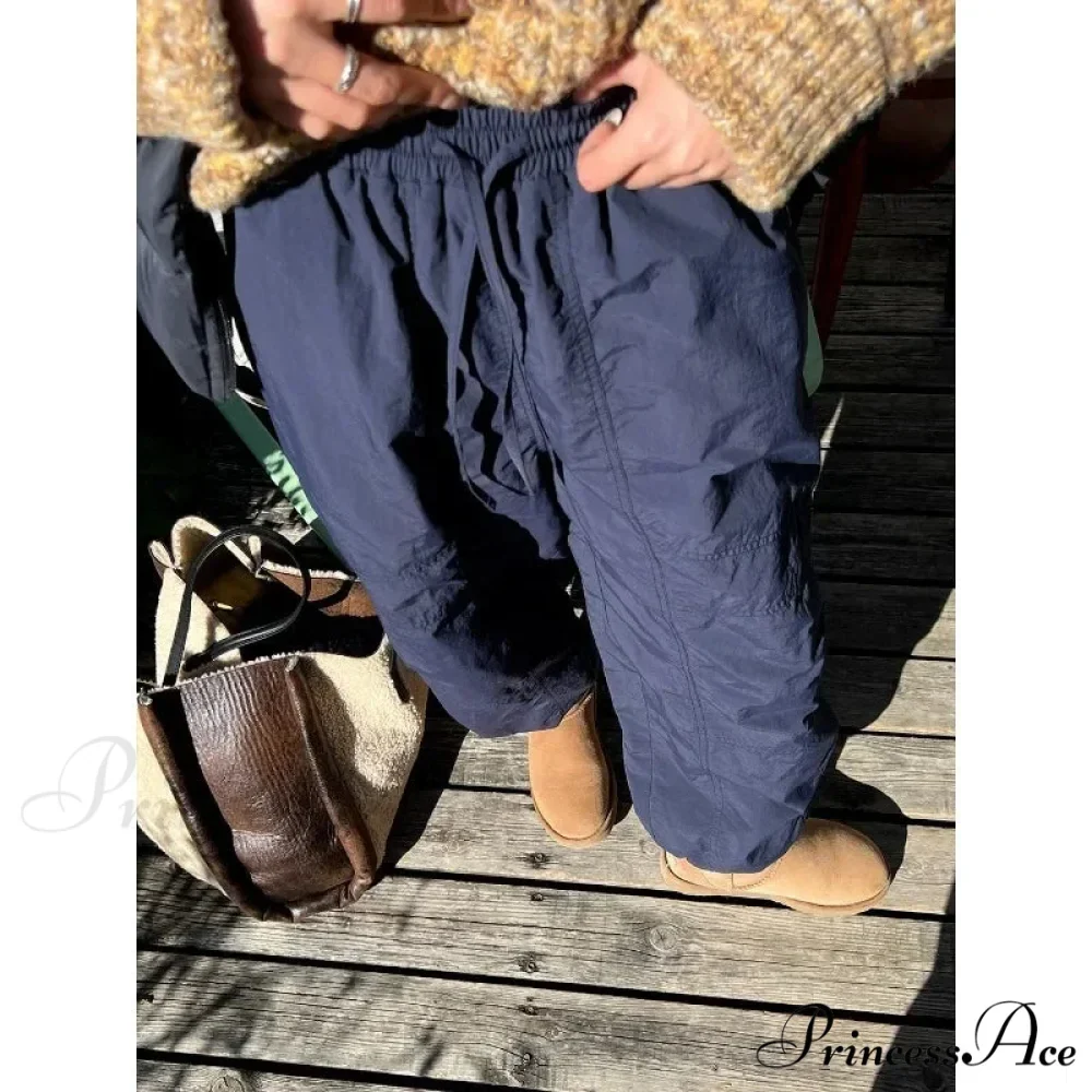 Grey Brushed Winter Korean Stylish Trousers - Image 5