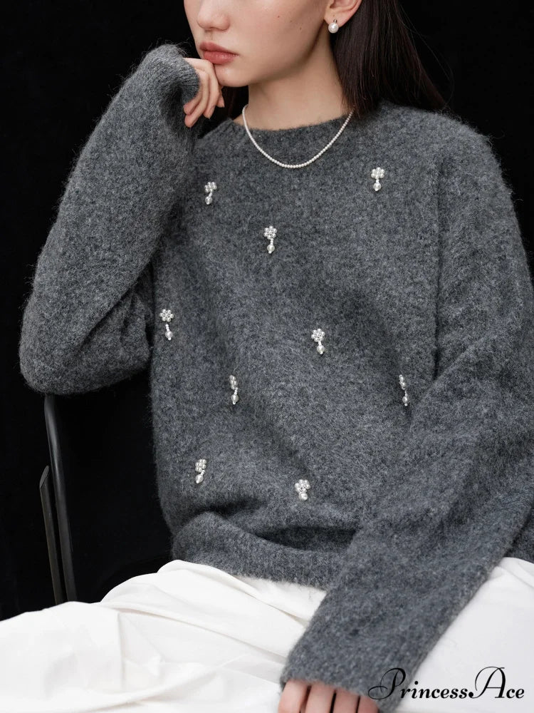 Grey Informal Pullover Jumper - Image 3