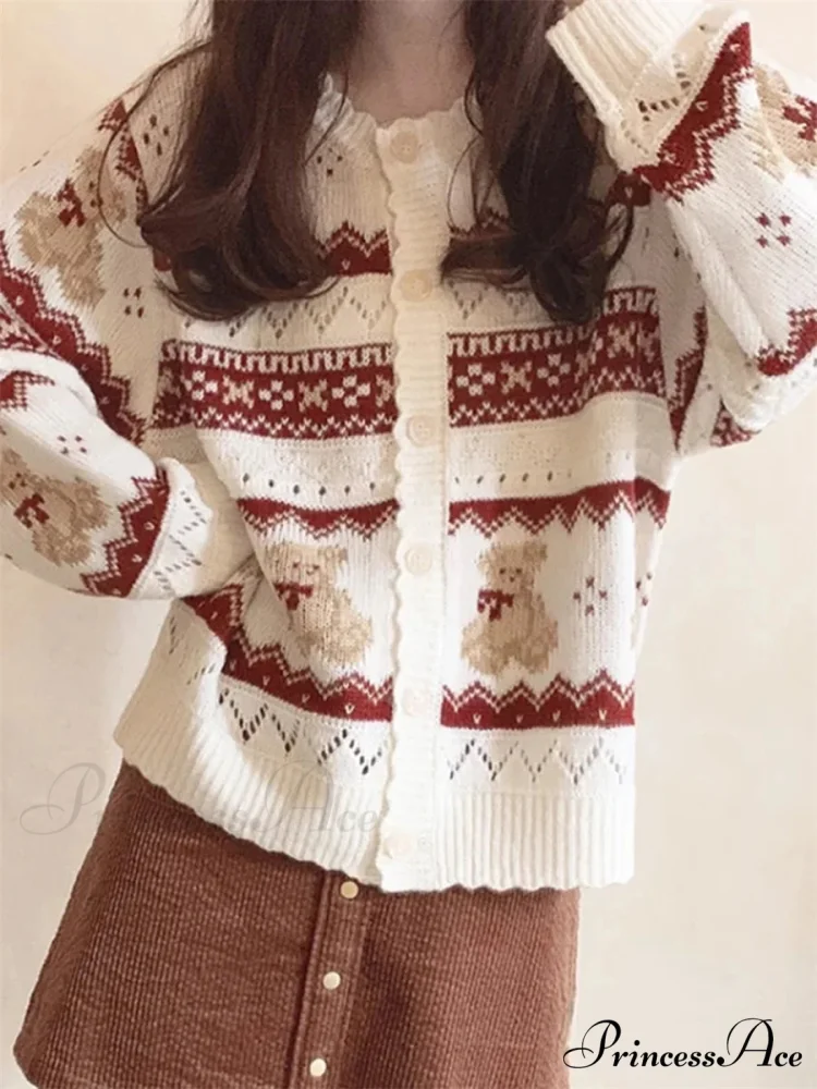 Grizzly Mark Long Sleeve Button-Up Sweater - Image 2