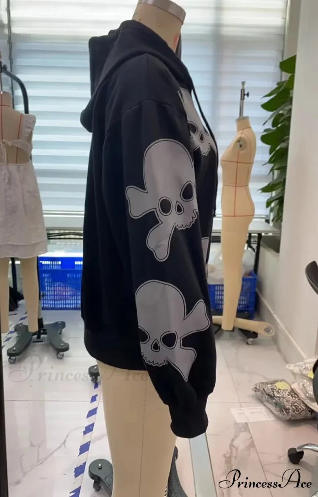 Grunge Goth Hip Hop Chic Stylish Hoodie - Image 3