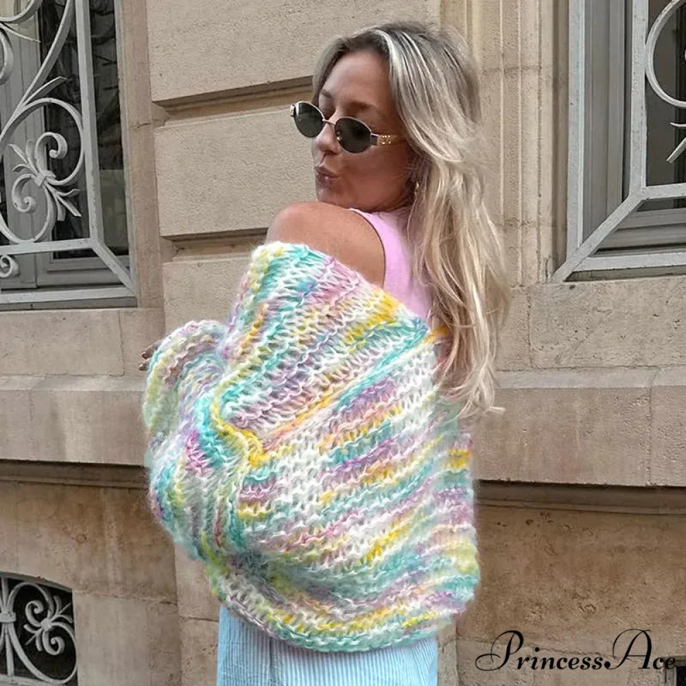 Handcrafted 3D Blossom Knitted Cardigan - Image 3